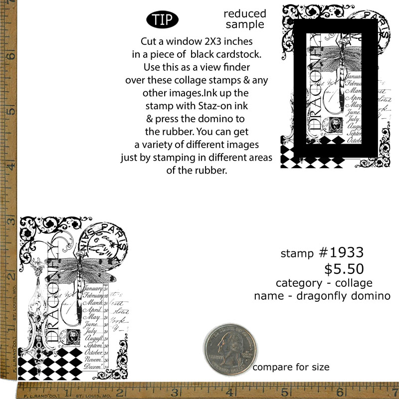 #1933 - Dragonfly Domino - Collage